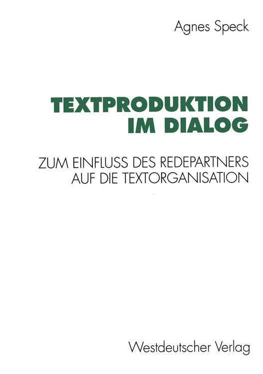 Produktbild: Textproduktion im Dialog