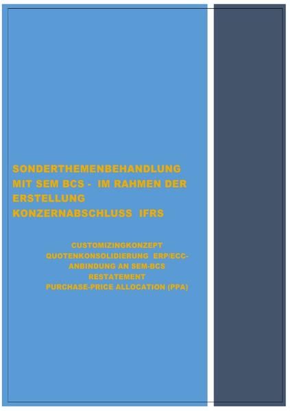 Produktbild: SONDERTHEMENBEHANDLUNG - MIT SEM BCS - IM RAHMEN DER ERSTELLUNG KONZERNABSCHLUSS IFRS
