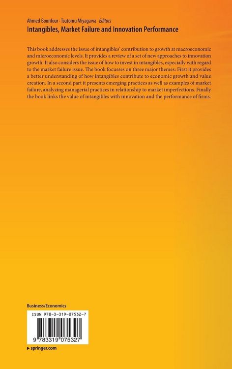 Produktbild: Intangibles, Market Failure and Innovation Performance
