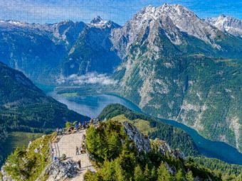 Produktbild: CALVENDO Puzzle Atemberaubende Aussicht vom Gipfel des Jenner | 1000 Teile Lege-Gr&ouml;&szlig;e 64x48cm Foto-Puzzle f&uuml;r gl&uuml;ckliche Stunden