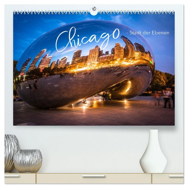 Produktbild: Chicago - Stadt der Ebenen (hochwertiger Premium Wandkalender 2026 DIN A2 quer), Kunstdruck in Hochglanz