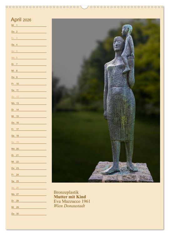 Produktbild: M&uuml;tter mit Kindern in der Kunst (hochwertiger Premium Wandkalender 2026 DIN A2 hoch), Kunstdruck in Hochglanz