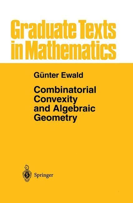 Produktbild: Combinatorial Convexity and Algebraic Geometry