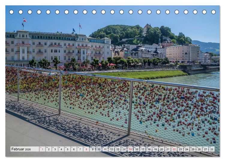 Produktbild: Charmantes Stadtherz SALZBURG (Tischkalender 2026 DIN A5 quer), CALVENDO Monatskalender