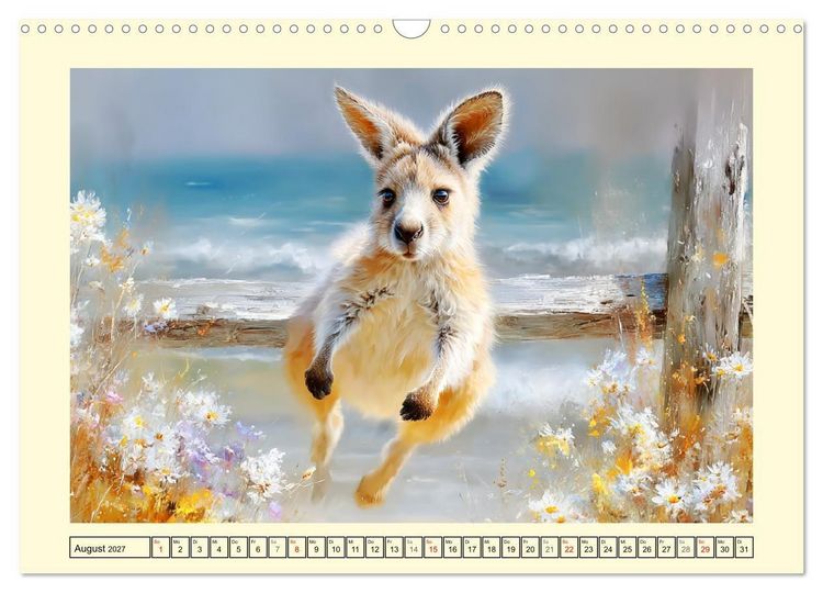 Produktbild: K&auml;ngurus. Spa&szlig; zwischen Sand, Wind und Wellen (Wandkalender 2027 DIN A3 quer), CALVENDO Monatskalender