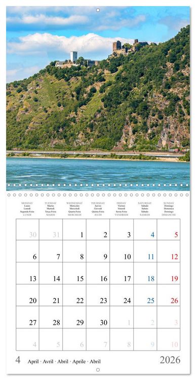 Produktbild: Castles and Palaces in the Middle Rhine Valley (Wall Calendar 2026 12 &times; 12 Inch) CALVENDO 12 Month Wall Calendar