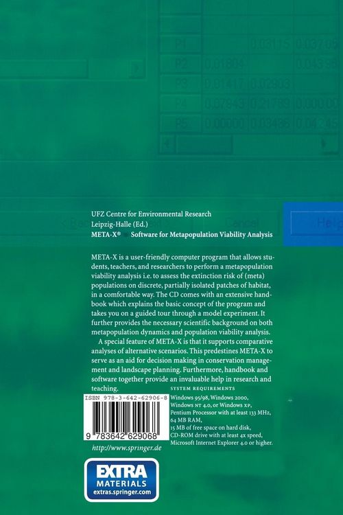 Produktbild: META-X&reg;-Software for Metapopulation Viability Analysis