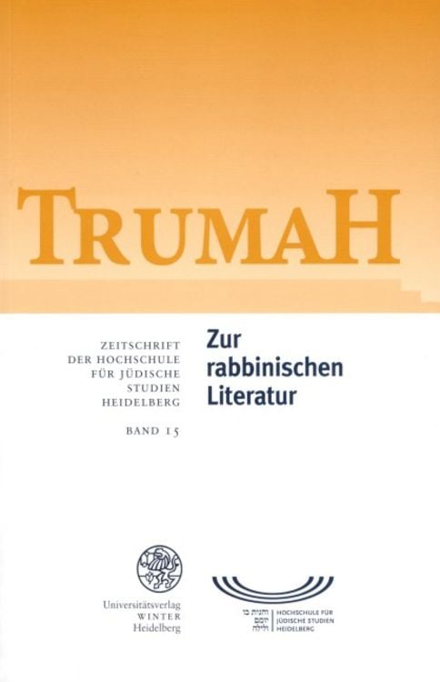 Produktbild: Trumah / Zur rabbinischen Literatur. Historische und sozialgeschichtliche Studien