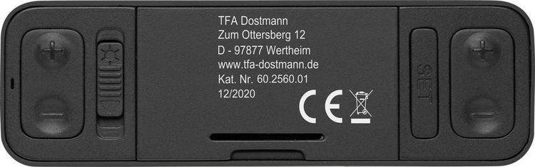 Produktbild: TFA Dostmann 60.2560.10 Funk Wecker Anthrazit Alarmzeiten 1
