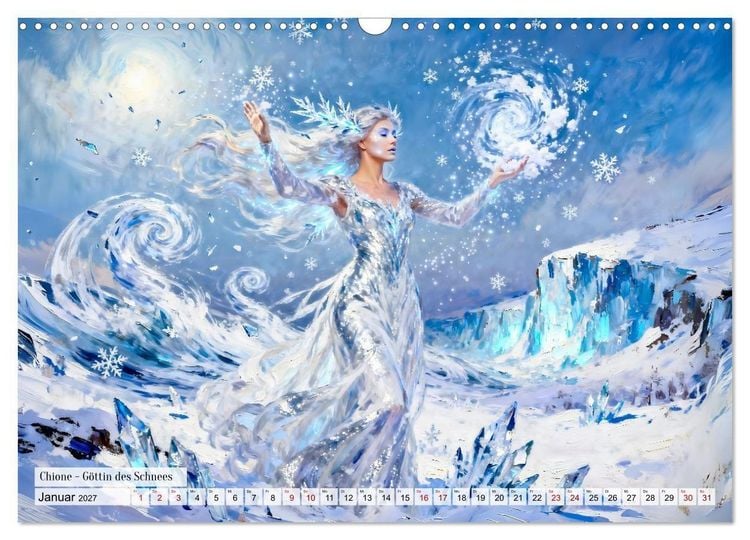 Produktbild: G&ouml;tter der Elemente - Griechische Mythologie Kunstkalender (Wandkalender 2027 DIN A3 quer), CALVENDO Monatskalender