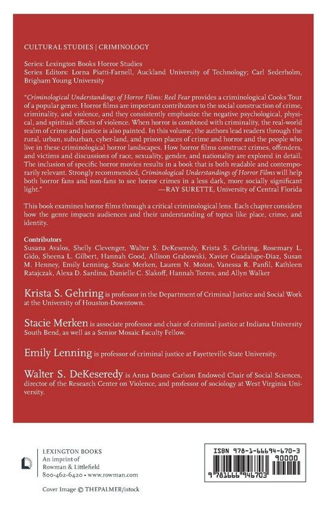 Produktbild: Criminological Understandings of Horror Films