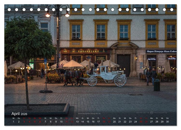 Produktbild: Krakau live (Tischkalender 2026 DIN A5 quer), CALVENDO Monatskalender