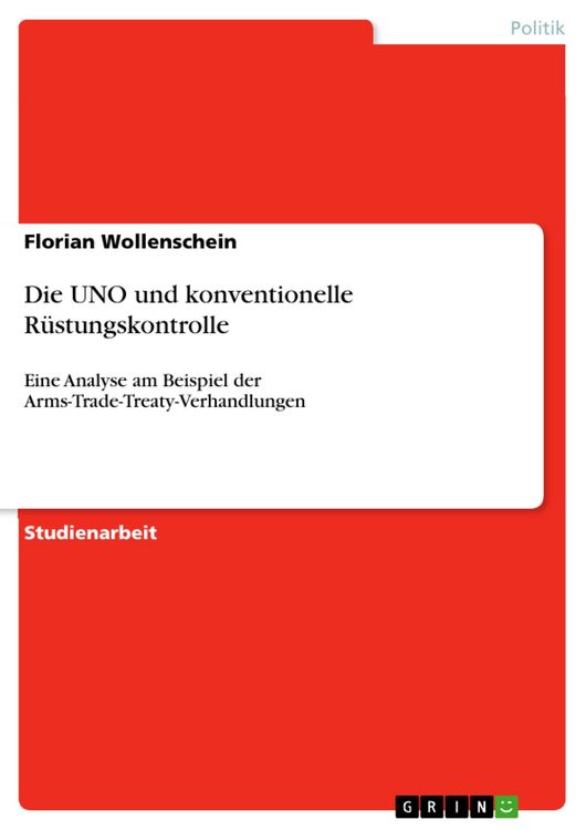 Produktbild: Die UNO und konventionelle R&uuml;stungskontrolle