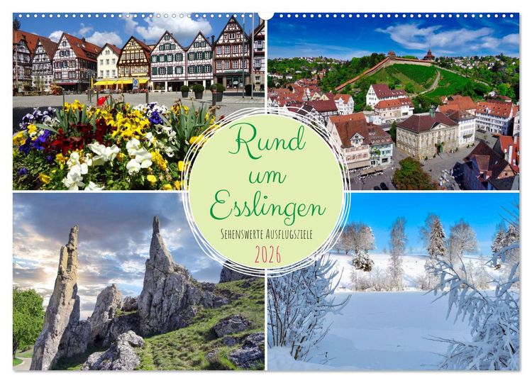 Produktbild: Rund um Esslingen (Wandkalender 2026 DIN A2 quer), CALVENDO Monatskalender