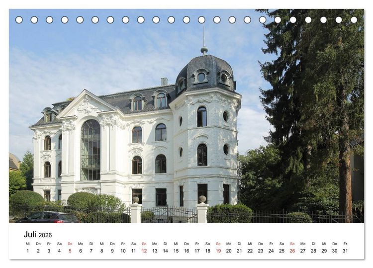Produktbild: Wiesbaden - Stadt der Villen (Tischkalender 2026 DIN A5 quer), CALVENDO Monatskalender