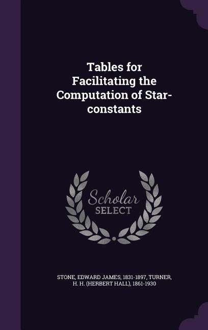 Produktbild: Tables for Facilitating the Computation of Star-constants