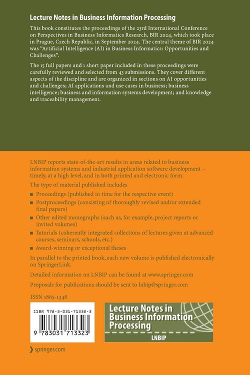 Produktbild: Perspectives in Business Informatics Research
