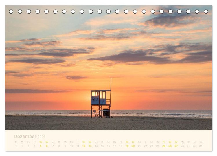Produktbild: Traumstr&auml;nde der Nordsee (Tischkalender 2026 DIN A5 quer), CALVENDO Monatskalender