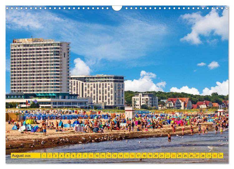 Produktbild: Seebad Warnem&uuml;nde - Sehnsuchtsort an der Ostsee (Wandkalender 2026 DIN A3 quer), CALVENDO Monatskalender