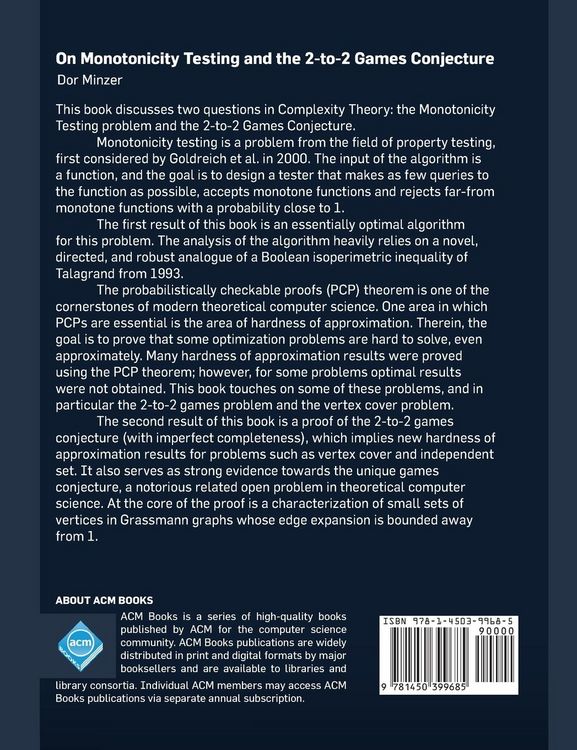 Produktbild: On Monotonicity Testing and the 2-to-2 Games Conjecture
