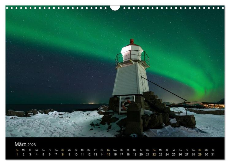 Produktbild: Magische N&auml;chte - POLARLICHT (Wandkalender 2026 DIN A3 quer), CALVENDO Monatskalender