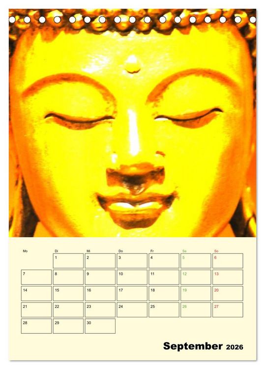 Produktbild: Buddhismus (Tischkalender 2026 DIN A5 hoch), CALVENDO Monatskalender