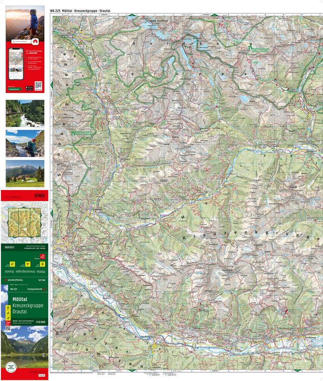 Produktbild: freytag & berndt Wanderkarte WK 225 M&ouml;lltal, Kreuzeckgruppe - Drautal 1:50.000