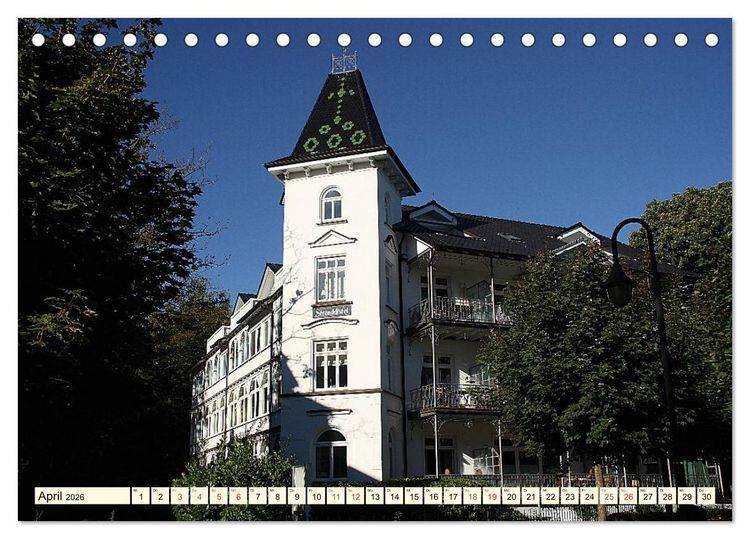 Produktbild: Historische B&auml;derarchitektur R&uuml;gen (Tischkalender 2026 DIN A5 quer), CALVENDO Monatskalender