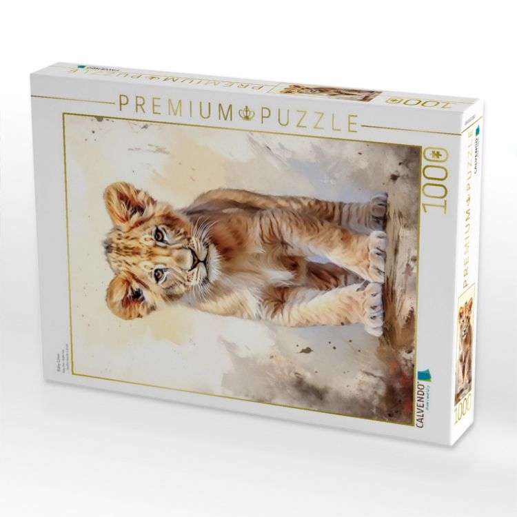 Produktbild: CALVENDO Puzzle Baby-L&ouml;we | 1000 Teile Lege-Gr&ouml;&szlig;e 64x48cm Foto-Puzzle f&uuml;r gl&uuml;ckliche Stunden