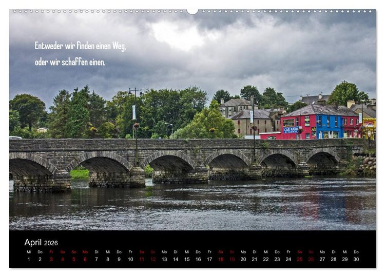 Produktbild: Irland - Irische Segensw&uuml;nsche (hochwertiger Premium Wandkalender 2026 DIN A2 quer), Kunstdruck in Hochglanz