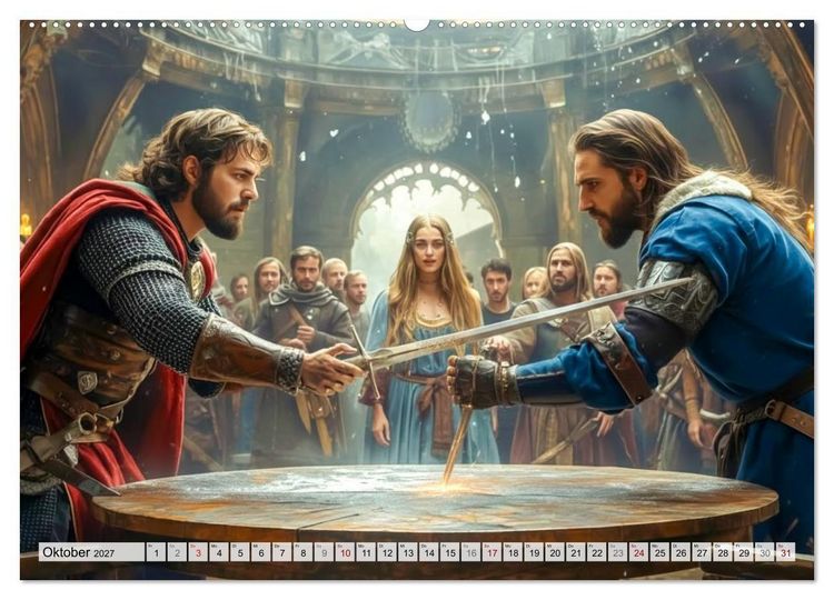 Produktbild: Camelot &ndash; Aufstieg und Fall einer Legende (hochwertiger Premium Wandkalender 2027 DIN A2 quer), Kunstdruck in Hochglanz