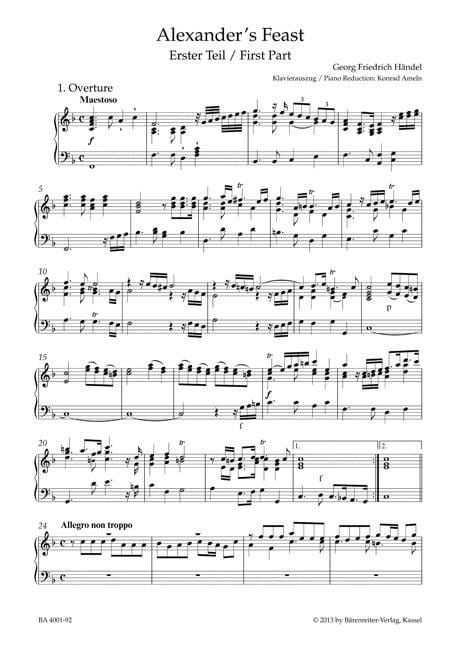 Produktbild: H&auml;ndel, G: Alexanders Feast HWV 75
