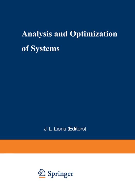 Produktbild: Analysis and Optimization of Systems