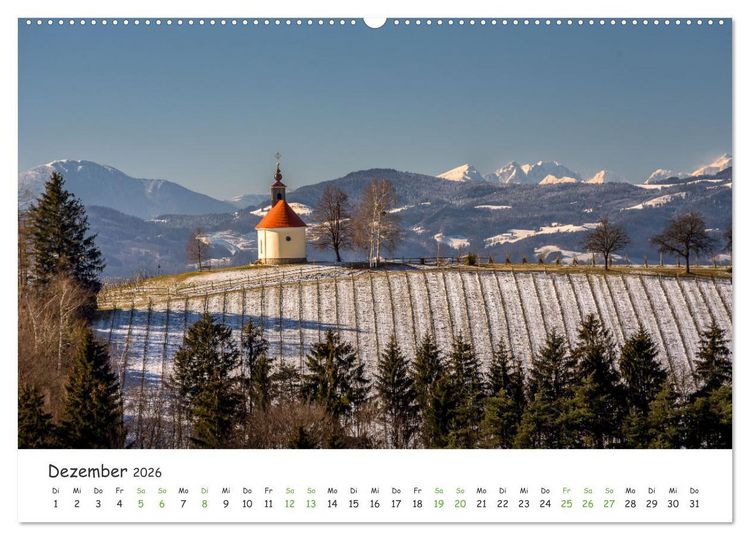 Produktbild: S&uuml;dsteiermark365 (hochwertiger Premium Wandkalender 2026 DIN A2 quer), Kunstdruck in Hochglanz