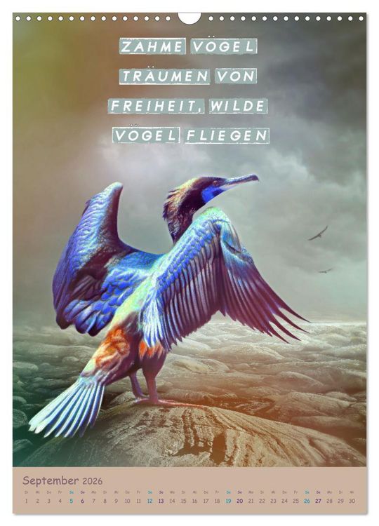 Produktbild: Traum Spruchkalender - Artwork (Wandkalender 2026 DIN A3 hoch), CALVENDO Monatskalender