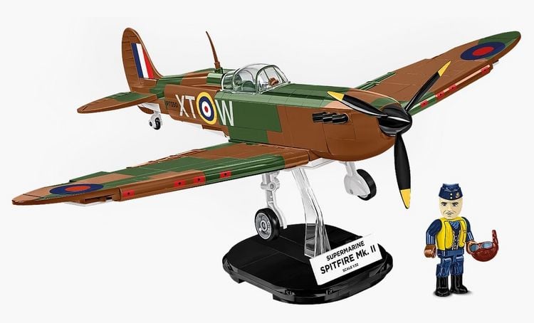 Produktbild: COBI Historical Collection 5778 - Supermarine Spitfire Mk.II, WWII, Bausatz 1:32, 384/1 Klemmbausteine