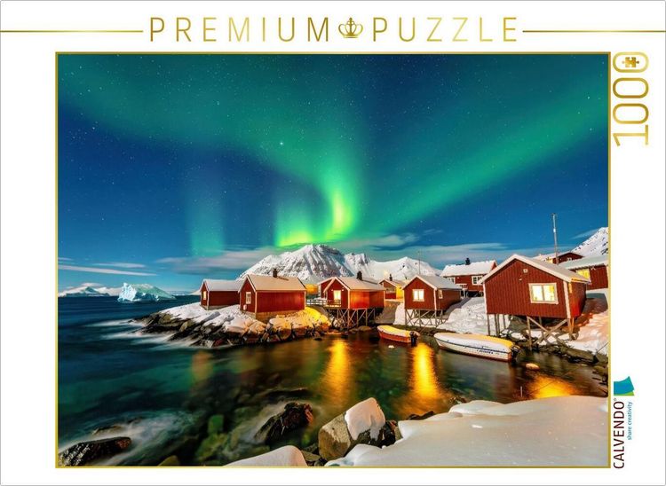 Produktbild: CALVENDO Puzzle Ein Motiv aus dem Kalender Langzeitbelichtung vor Gr&ouml;nland | 1000 Teile Lege-Gr&ouml;&szlig;e 64x48cm Foto-Puzzle f&uuml;r gl&uuml;ckliche Stunden