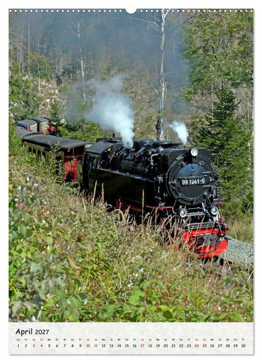 Produktbild: Mit der Dampflok durch den Harz (Wandkalender 2027 DIN A2 hoch), CALVENDO Monatskalender