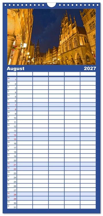 Produktbild: Familienplaner 2027 - Magisches M&uuml;nster mit 5 Spalten (Wandkalender, 21 x 45 cm) CALVENDO