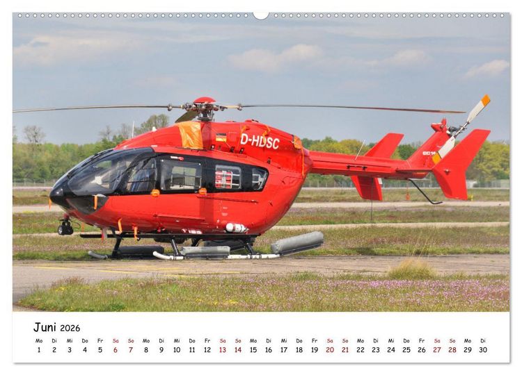 Produktbild: Die beeindruckende Welt der Hubschrauber (hochwertiger Premium Wandkalender 2026 DIN A2 quer), Kunstdruck in Hochglanz