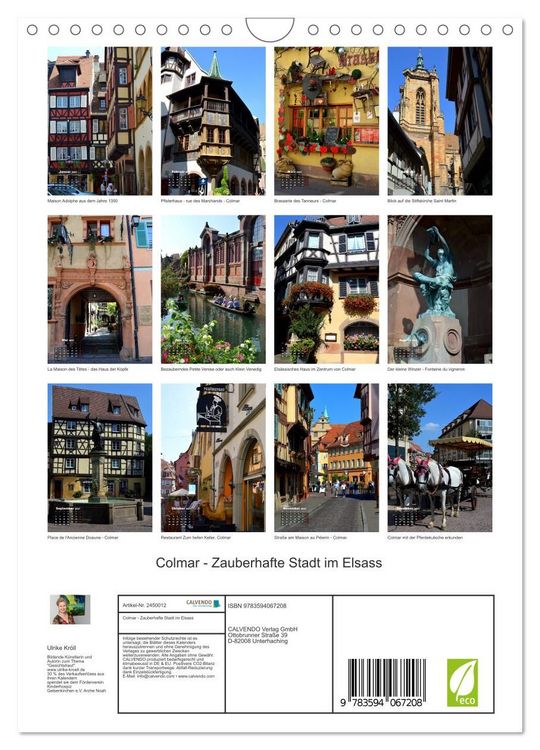 Produktbild: Colmar - Zauberhafte Stadt im Elsass (Wandkalender 2027 DIN A4 hoch), CALVENDO Monatskalender