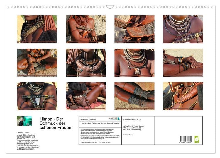 Produktbild: Himba - Der Schmuck der sch&ouml;nen Frauen (Wandkalender 2026 DIN A2 quer), CALVENDO Monatskalender