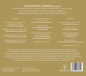 Produktbild: Vinders: Choral Works