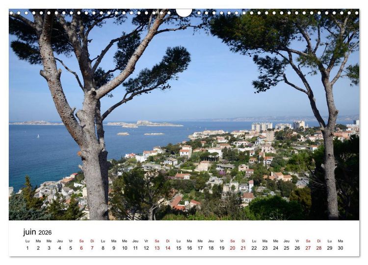 Produktbild: Marseille C&ocirc;te et Corniche (Calendrier mural 2026 DIN A3 vertical), CALVENDO calendrier mensuel