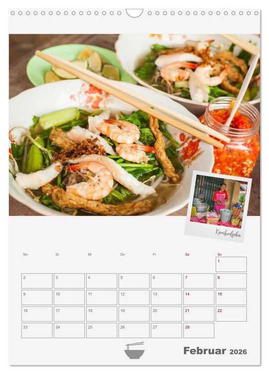 Produktbild: Street Food - K&uuml;chenplaner (Wandkalender 2026 DIN A3 hoch), CALVENDO Monatskalender