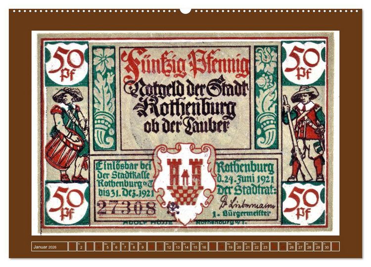 Produktbild: Gru&szlig; aus Rothenburg ob der Tauber (Wandkalender 2026 DIN A2 quer), CALVENDO Monatskalender