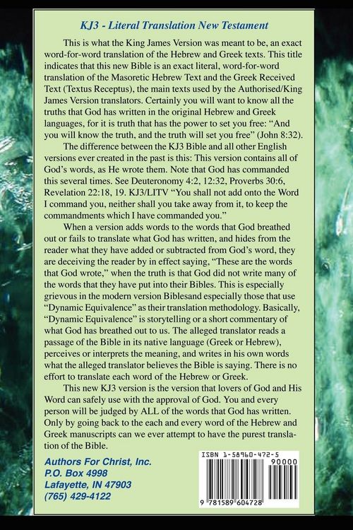 Produktbild: Literal translation new testament-oe-kj3
