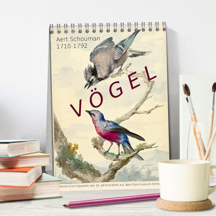 Produktbild: Aert Schouman. V&Ouml;GEL (Tischkalender 2026 DIN A5 hoch), CALVENDO Monatskalender