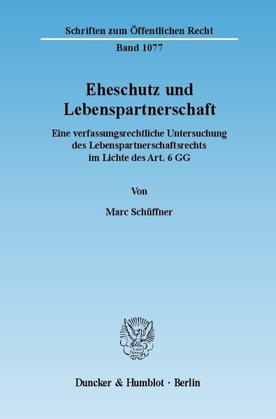 Produktbild: Eheschutz und Lebenspartnerschaft.