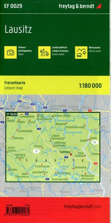 Produktbild: freytag & berndt Freizeitkarte Lausitz 1:180.000